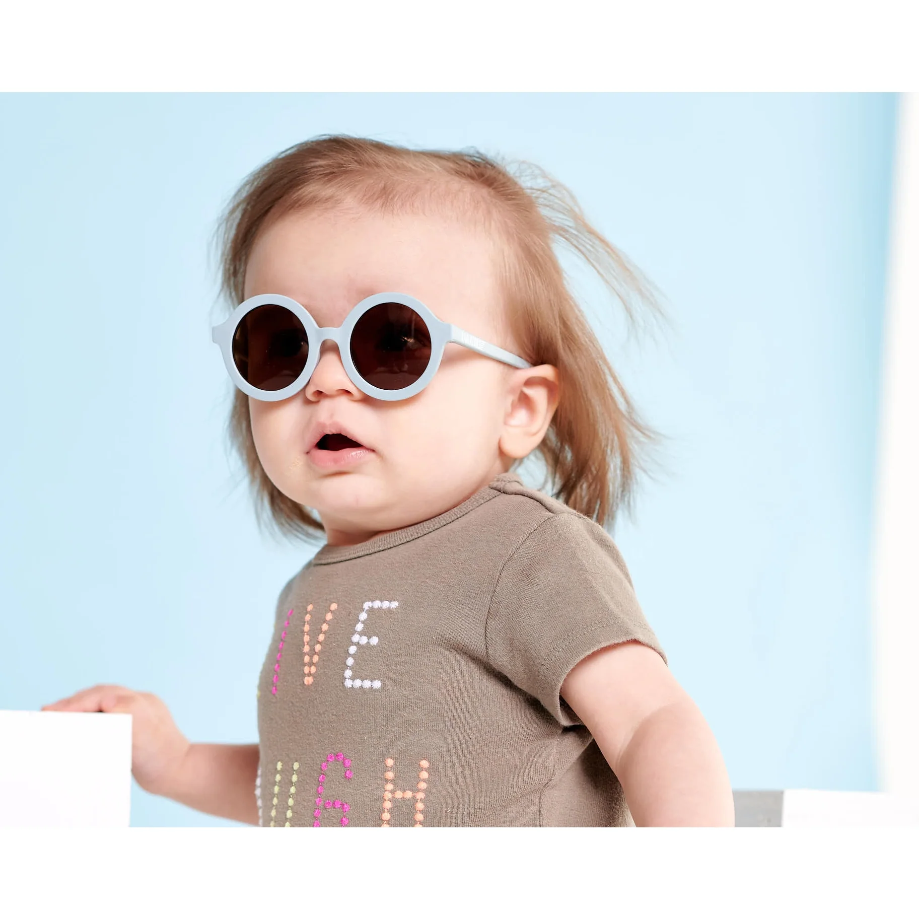 Euro Round Sunglasses - Into the Mist with Amber Lens by Babiators - Image 5