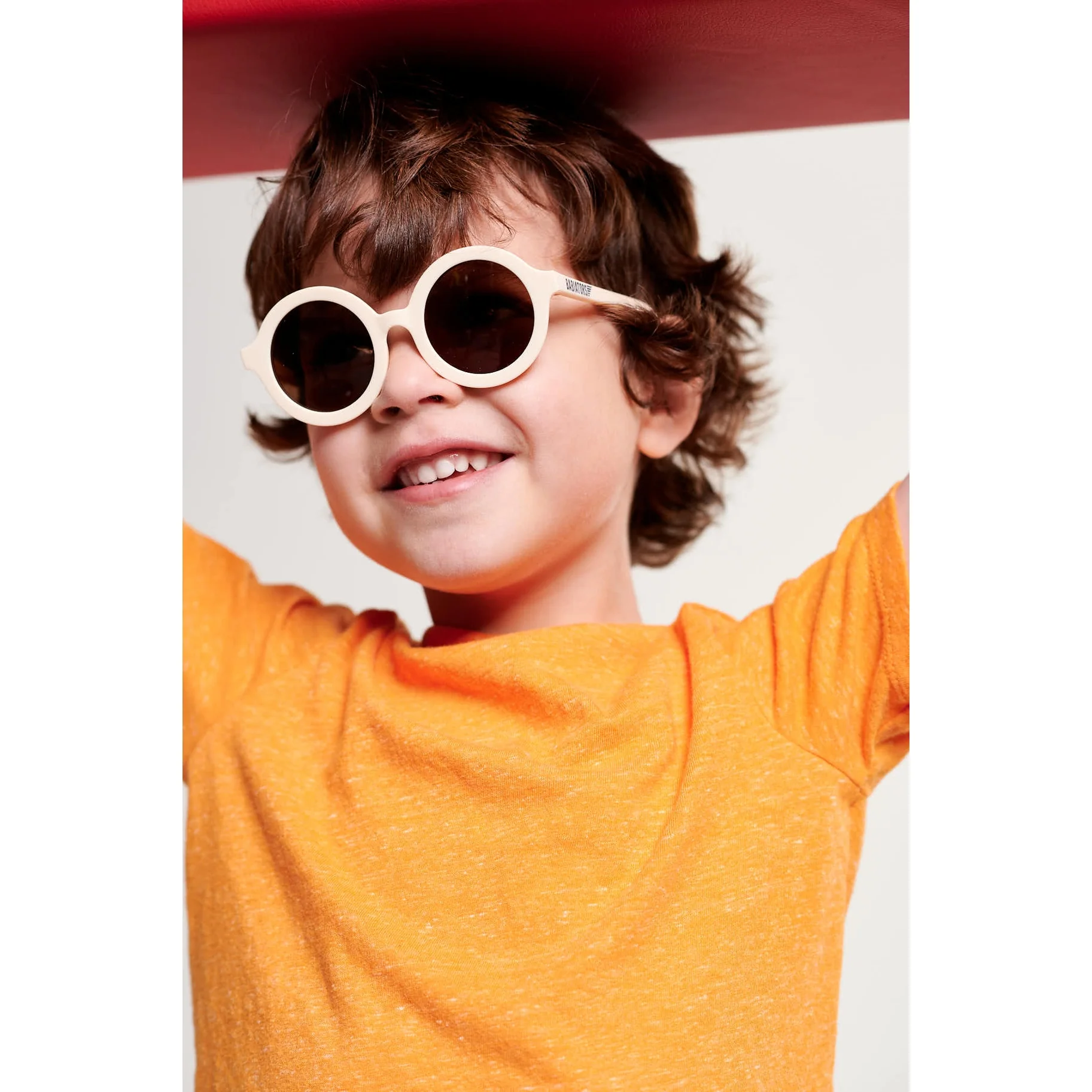 Euro Round Sunglasses - Sweet Cream with Amber Lens by Babiators - Image 5
