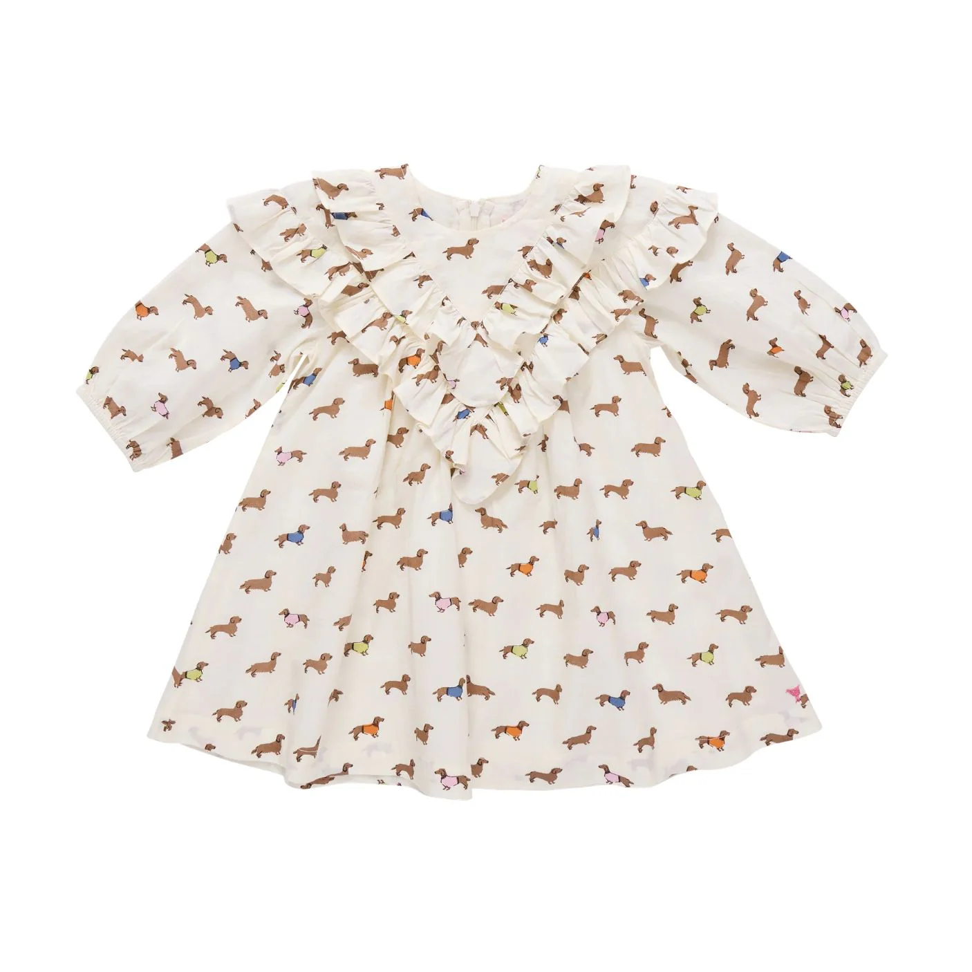 Everly Dress - Dachshunds In Sweaters by Pink Chicken - FINAL SALE