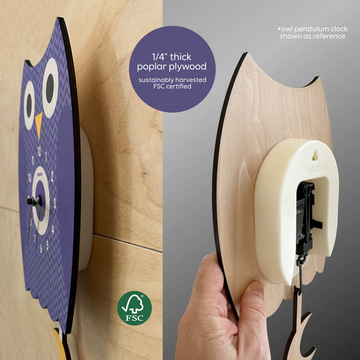 Excavator Wood Pendulum Clock by Popclox - Image 6