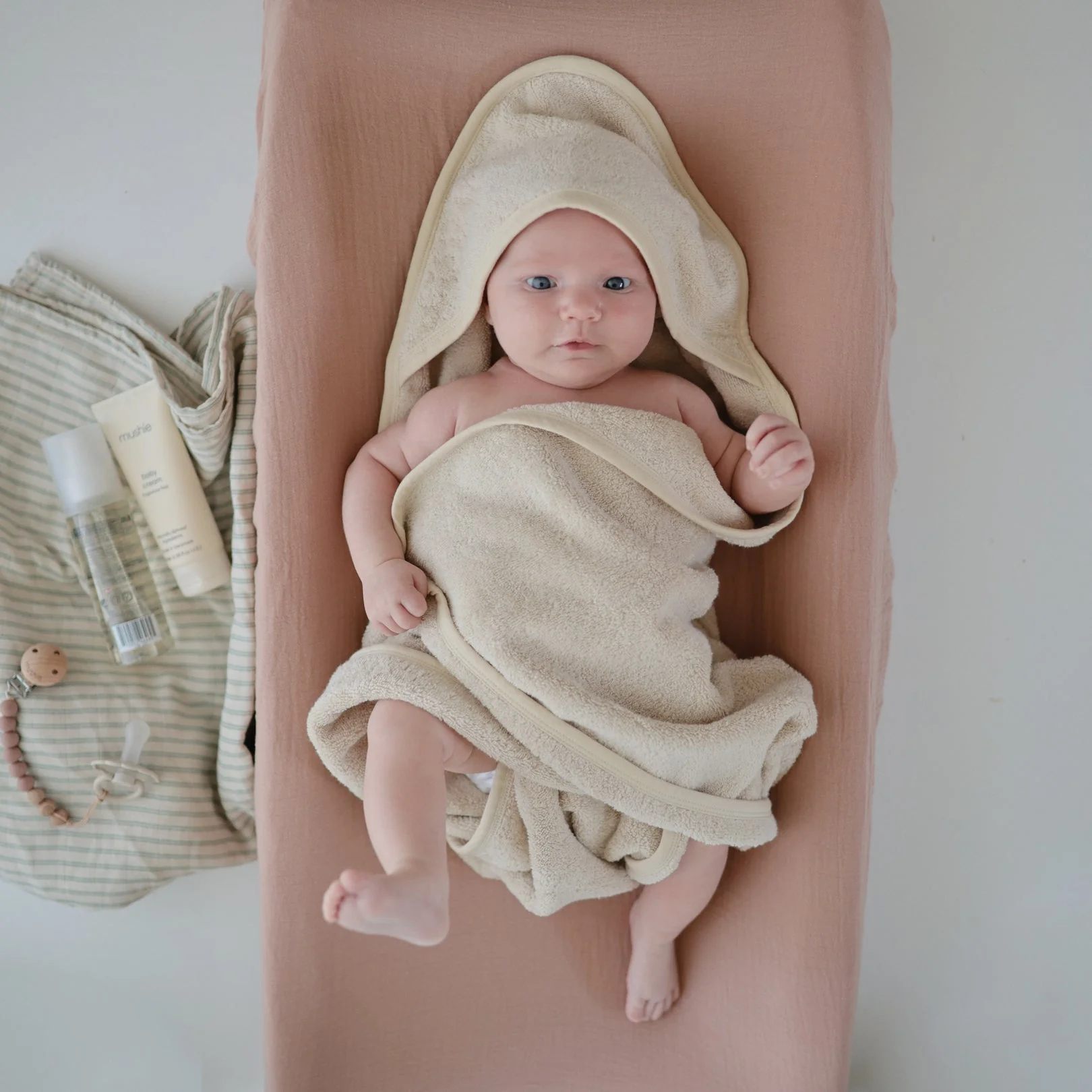 Extra Soft Changing Pad Cover - Natural by Mushie & Co - Image 2