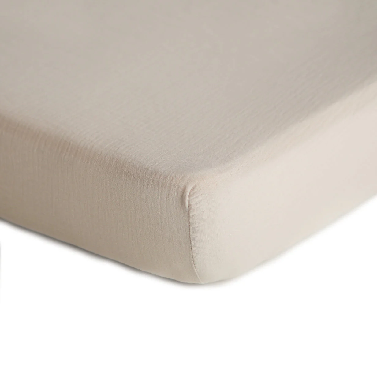 Extra Soft Muslin Crib Sheet - Fog by Mushie & Co - Image 2