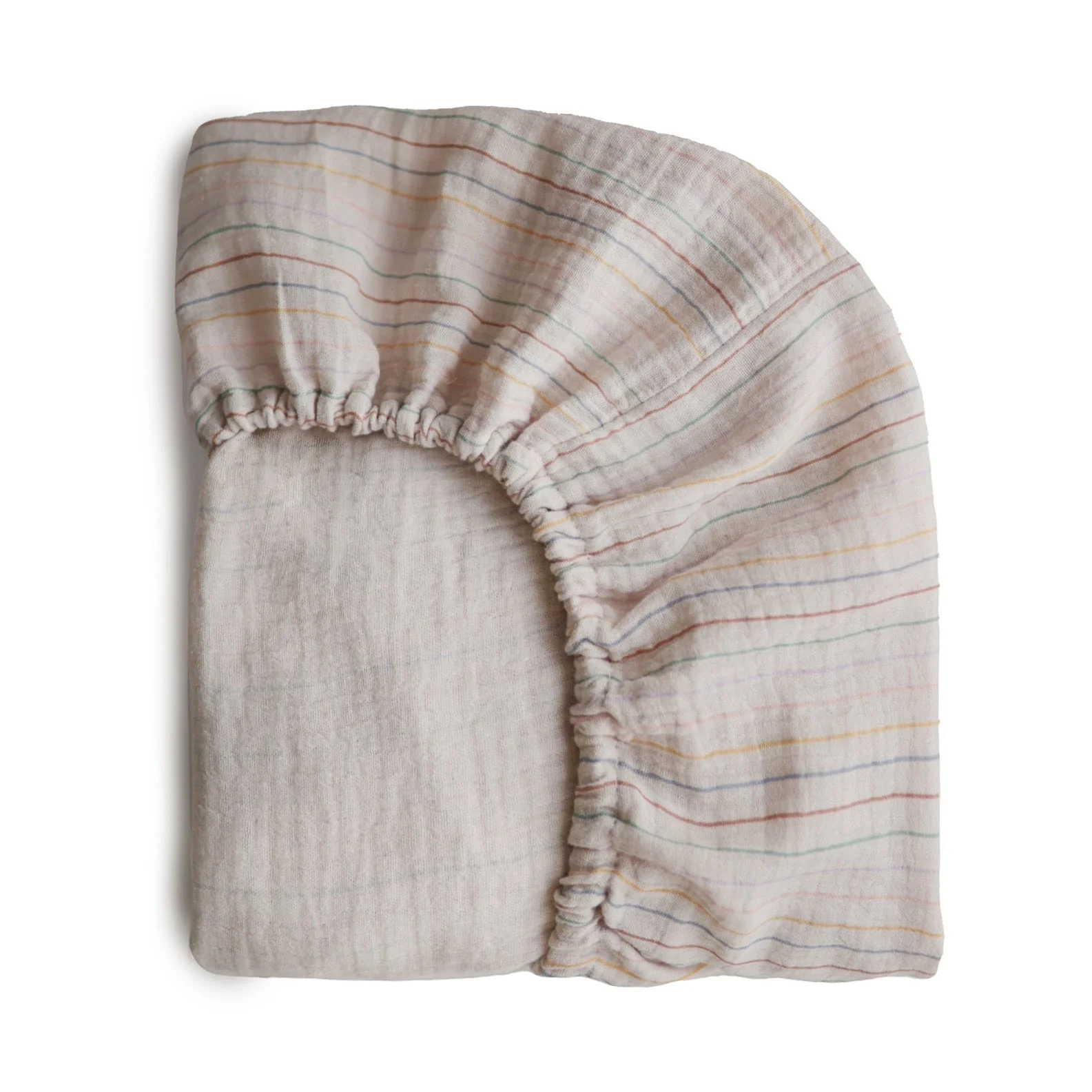 Extra Soft Muslin Crib Sheet - Retro Stripes by Mushie & Co