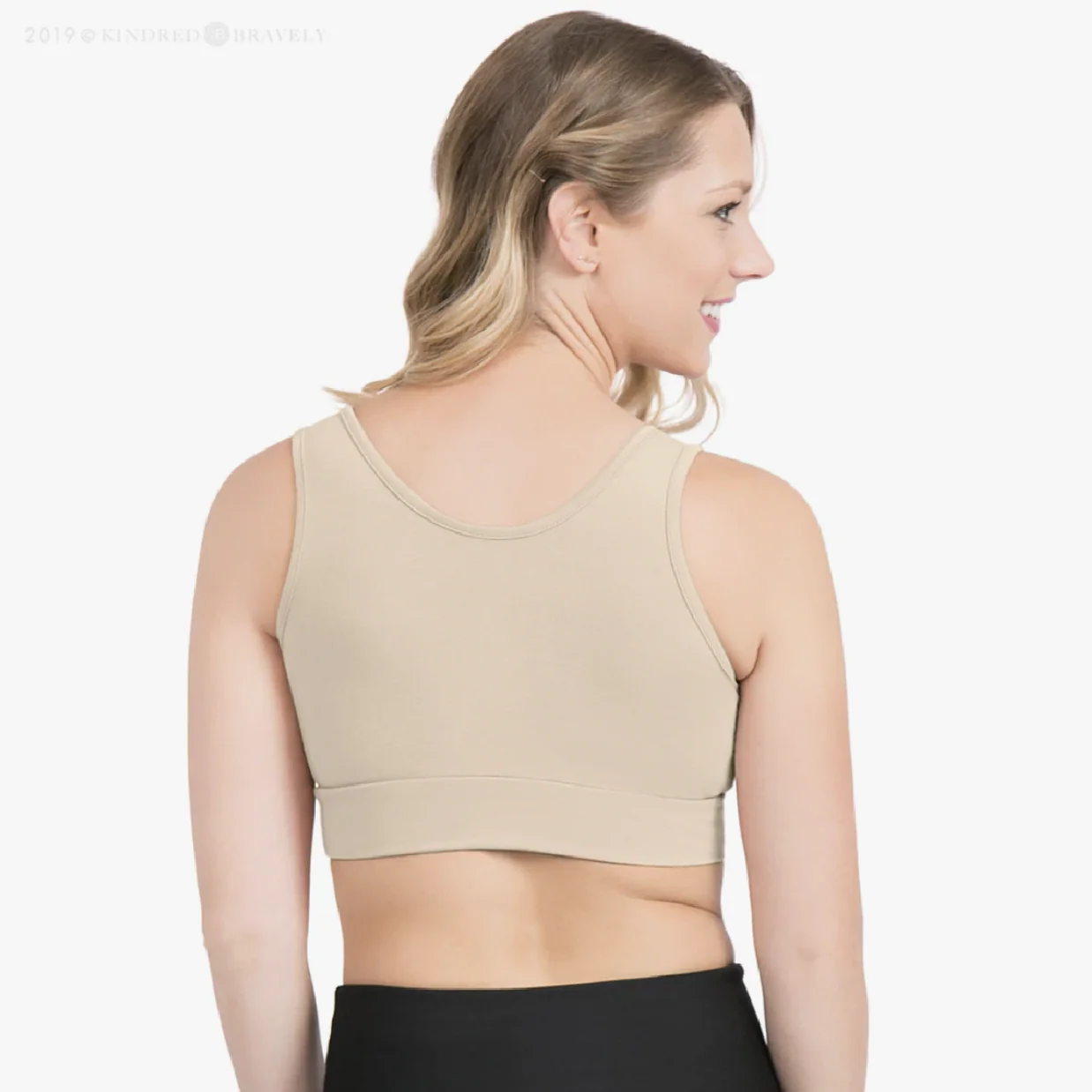 Extra Soft Organic Cotton Wireless Nursing & Maternity Bra - Beige by Kindred Bravely - Image 3
