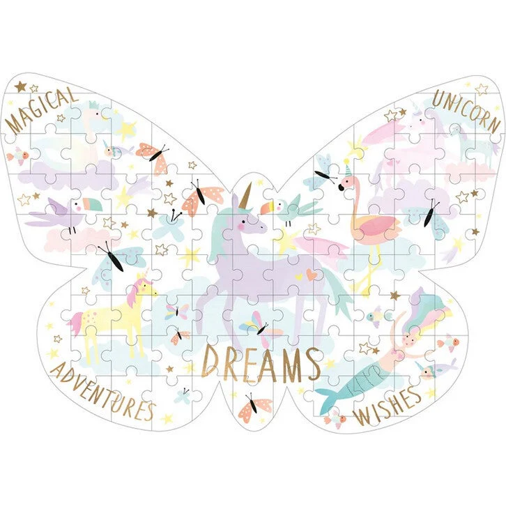 Fantasy Butterfly Shape Jigsaw Puzzle - 80 Pieces by Floss & Rock - Image 2