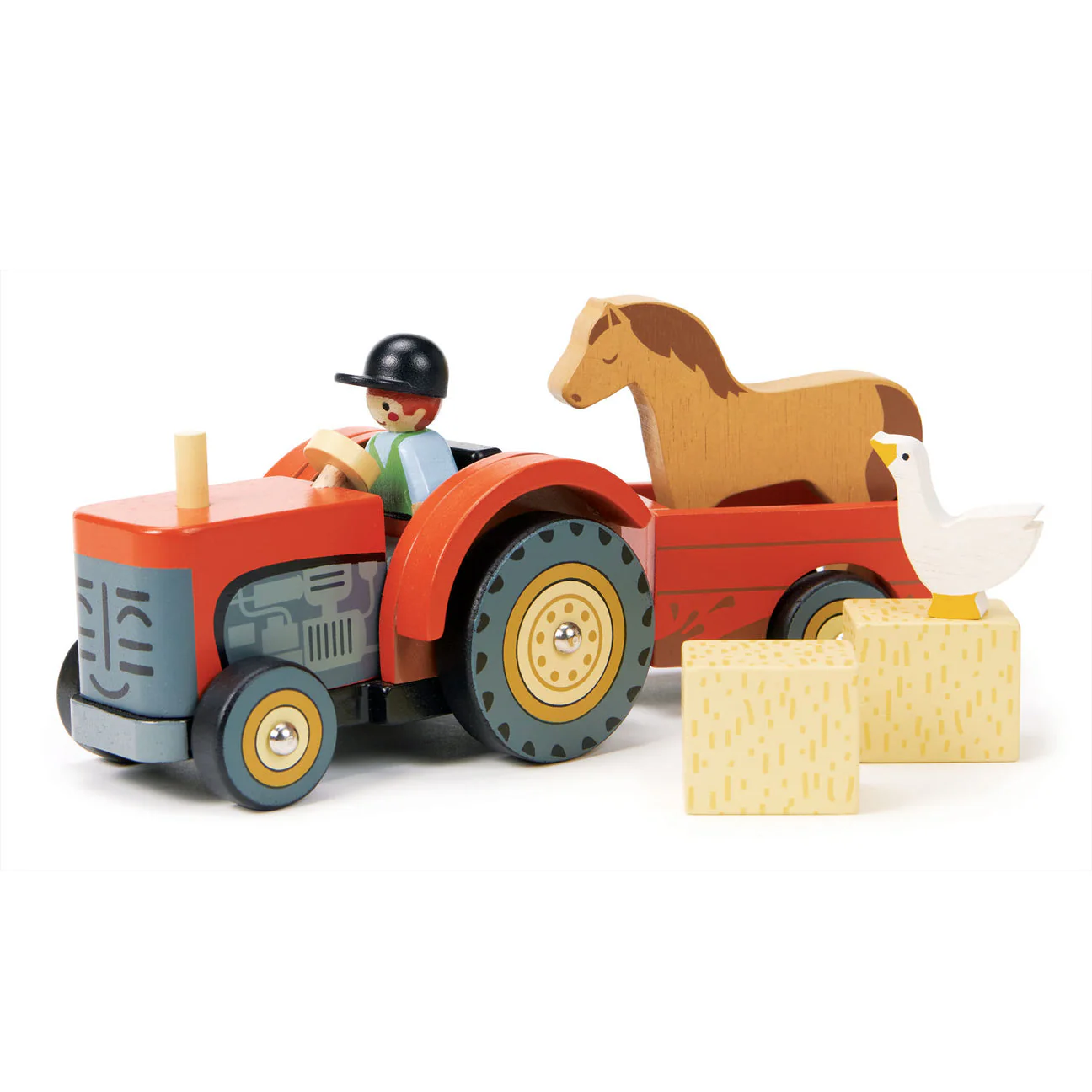 Farmyard Tractor Wooden Toy by Tender Leaf Toys - Image 4