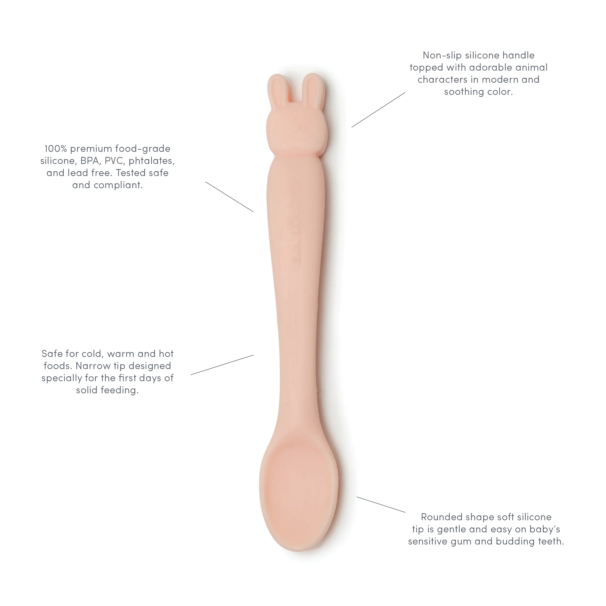 Feeding Spoon - Bunny by Loulou Lollipop - Image 2