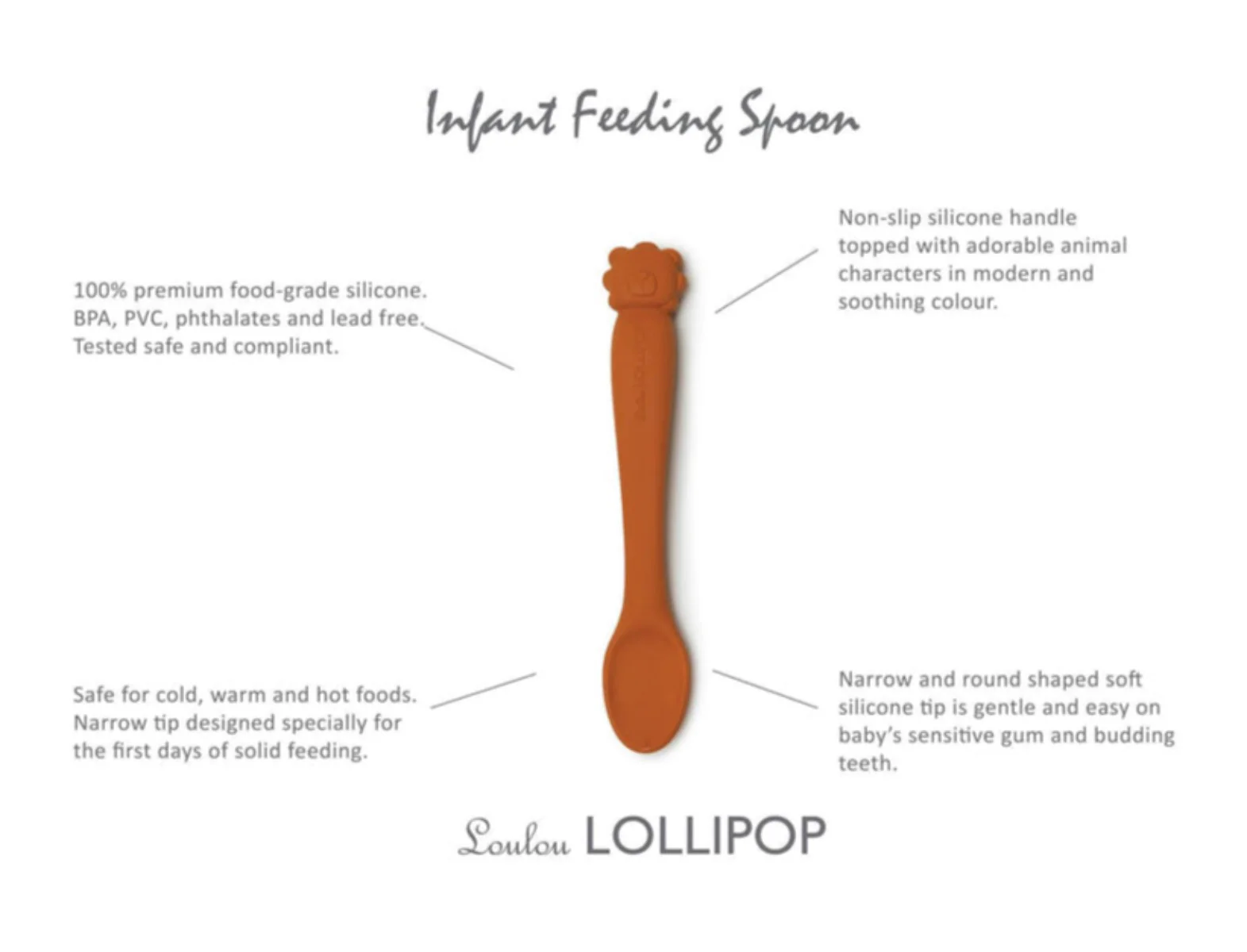 Feeding Spoon - Lion by Loulou Lollipop - Image 4