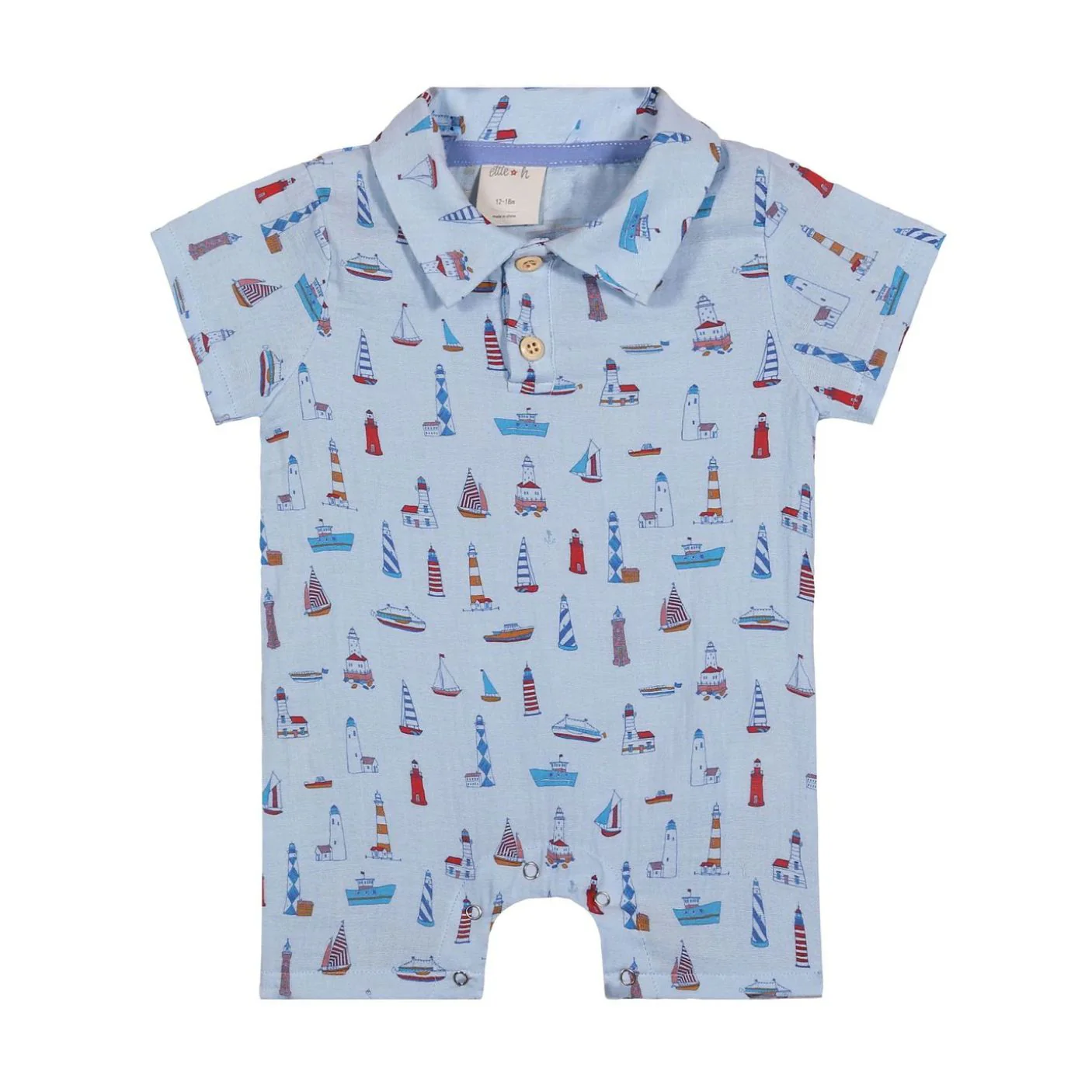 Finley Romper- Lighthouses by Ettie & H
