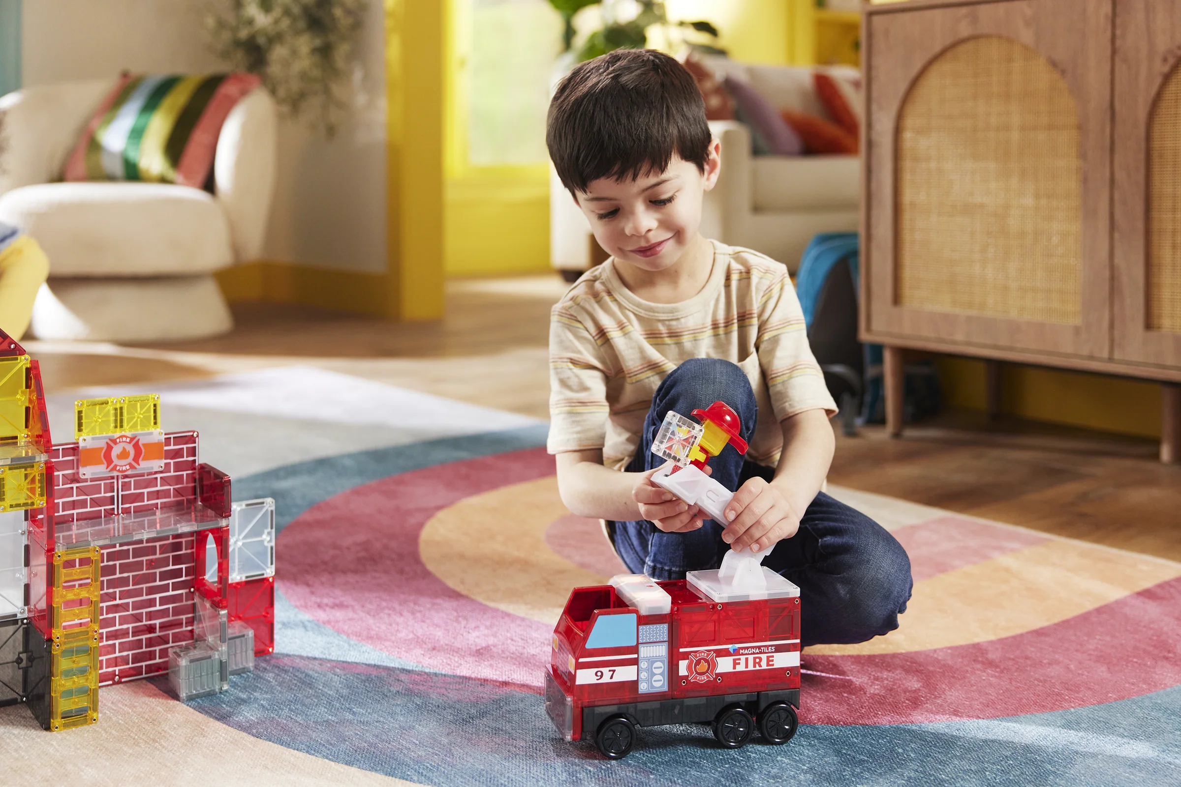 Fire Station 50-Piece Set by Magna-Tiles - Image 4