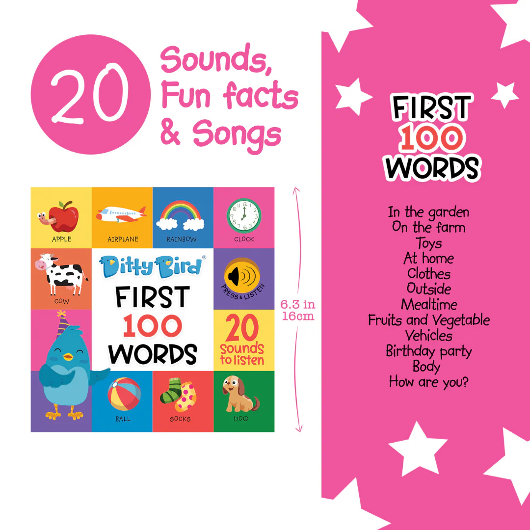 First 100 Words Baby Book by Ditty Bird - Image 2