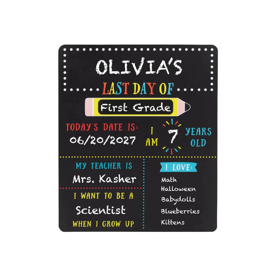 First Day and Last Day of School - Reversible Chalkboard by Kate & Milo - Image 4