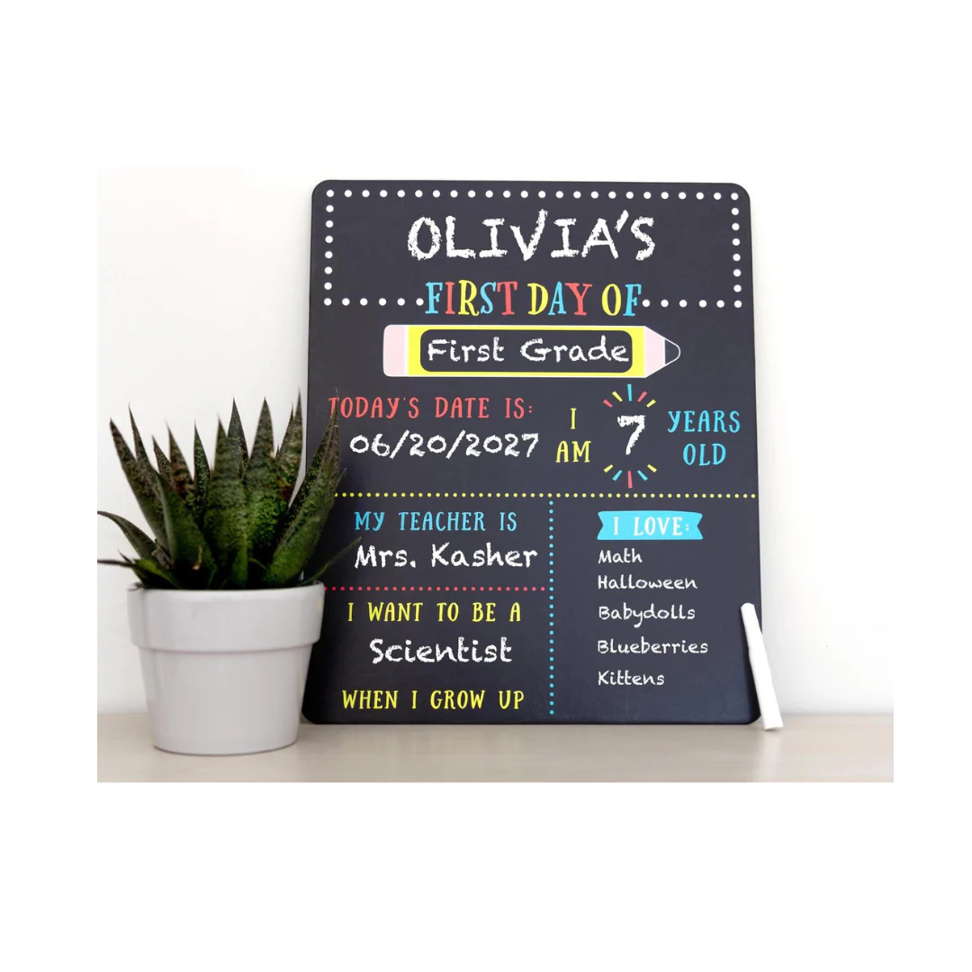 First Day and Last Day of School - Reversible Chalkboard by Kate & Milo - Image 6