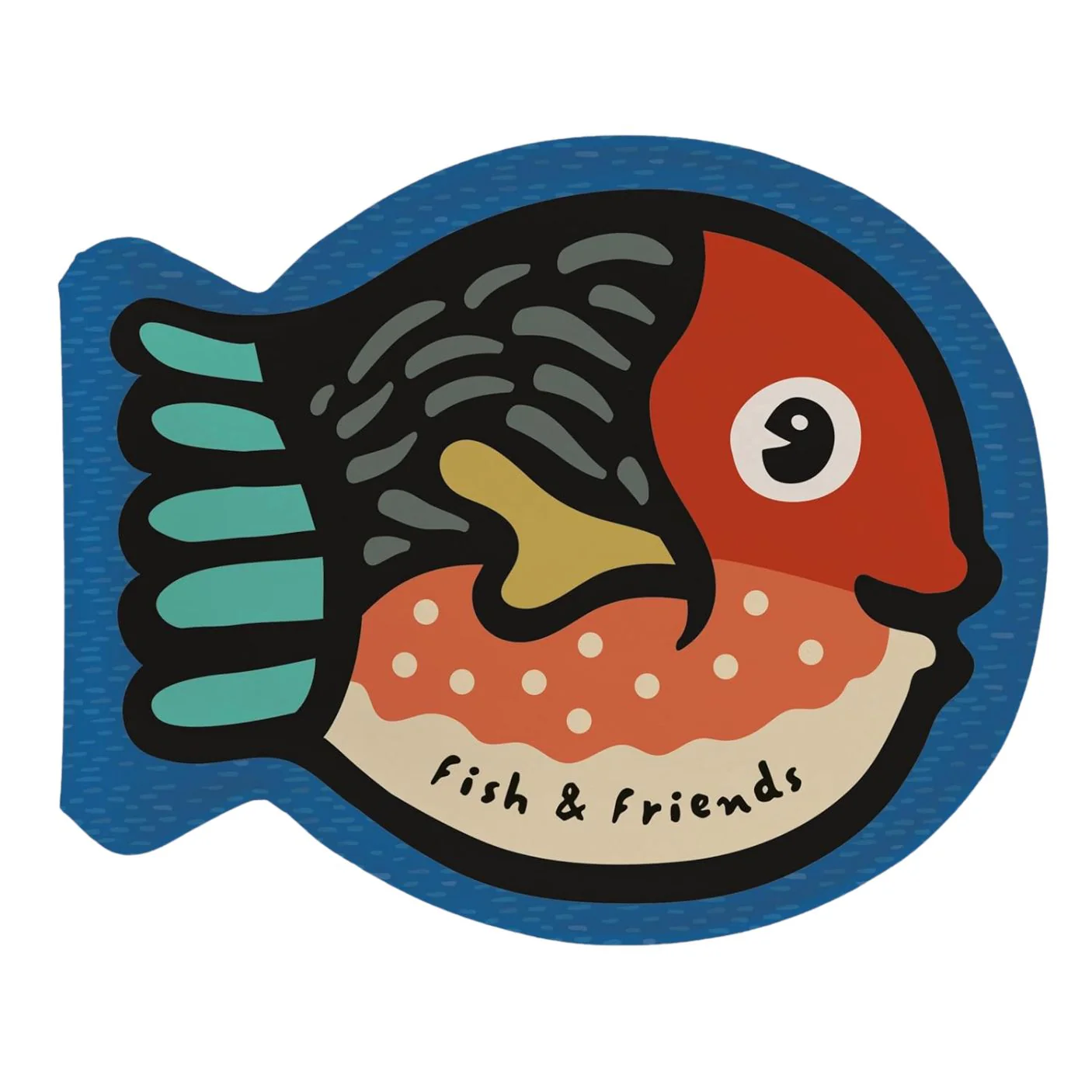 Fish and Friends Shaped Bath Book by Wee Gallery