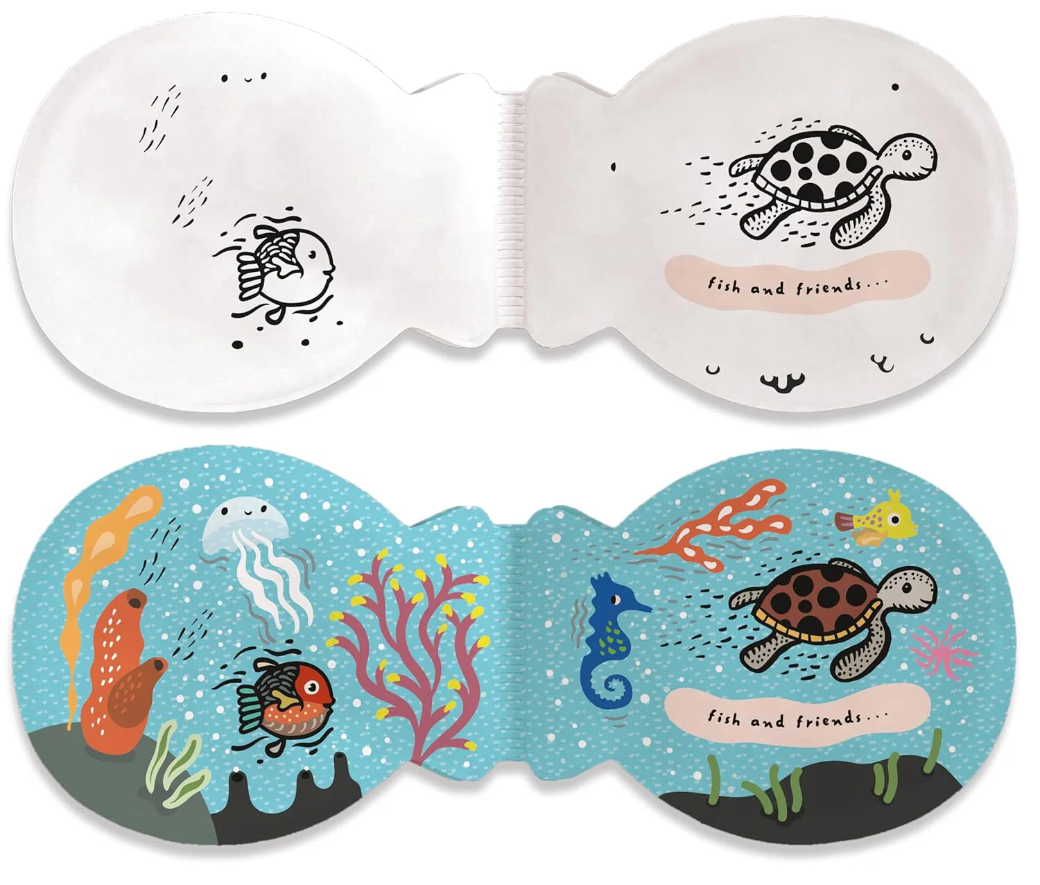 Fish and Friends Shaped Bath Book by Wee Gallery - Image 2