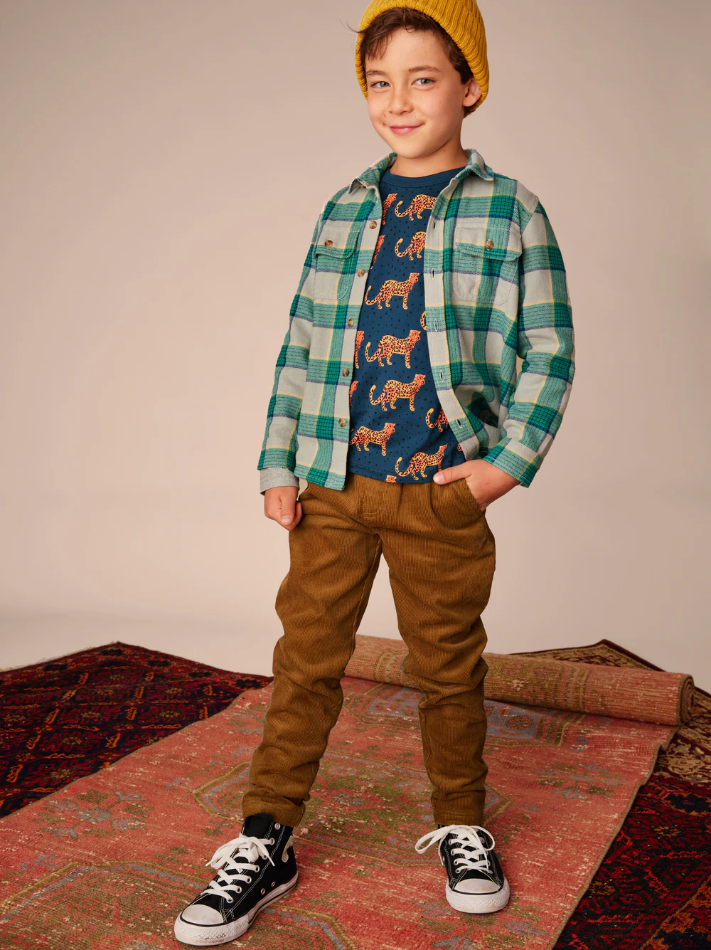Flannel Button Up Shirt - Anatolian Plaid by Tea Collection - FINAL SALE - Image 9