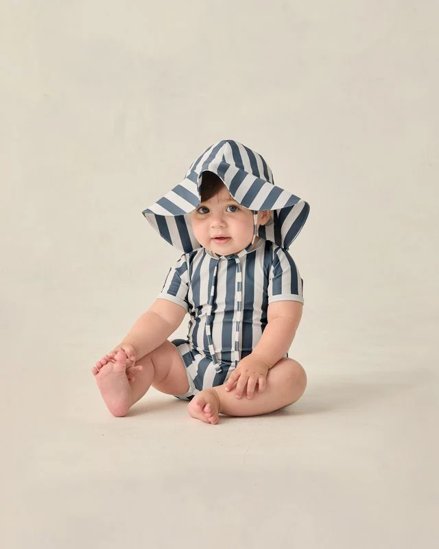 Floppy Swim Hat - Navy Stripe by Rylee + Cru - Image 4