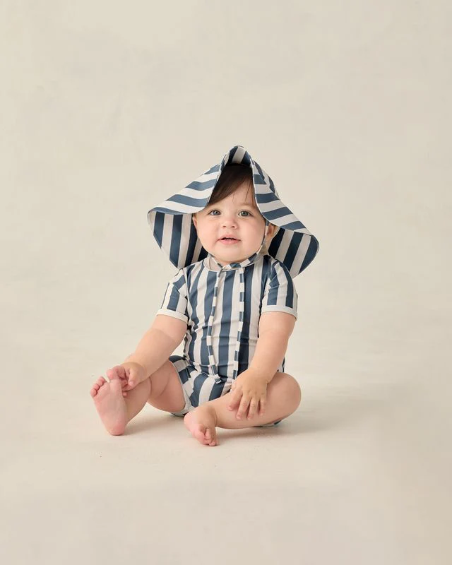 Floppy Swim Hat - Navy Stripe by Rylee + Cru - Image 5
