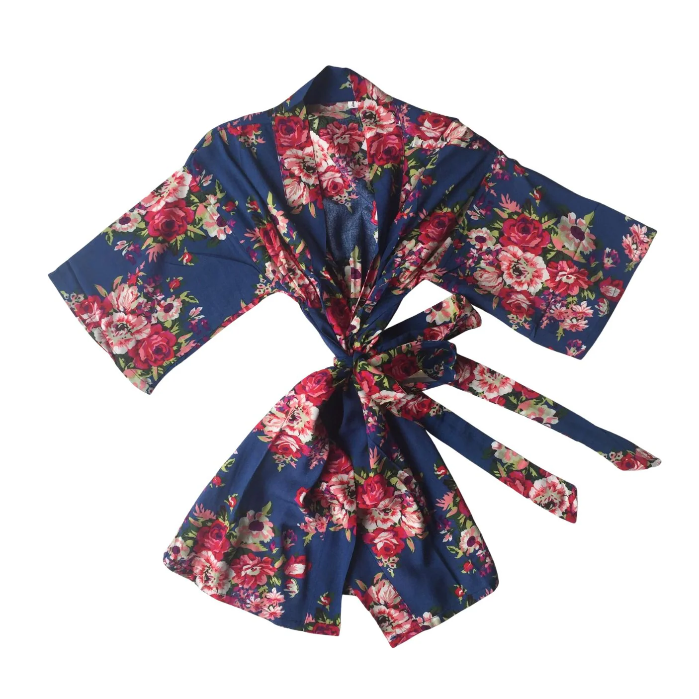 Kids Robe (3-5Y) - Mabel Floral Blue by May and Joy