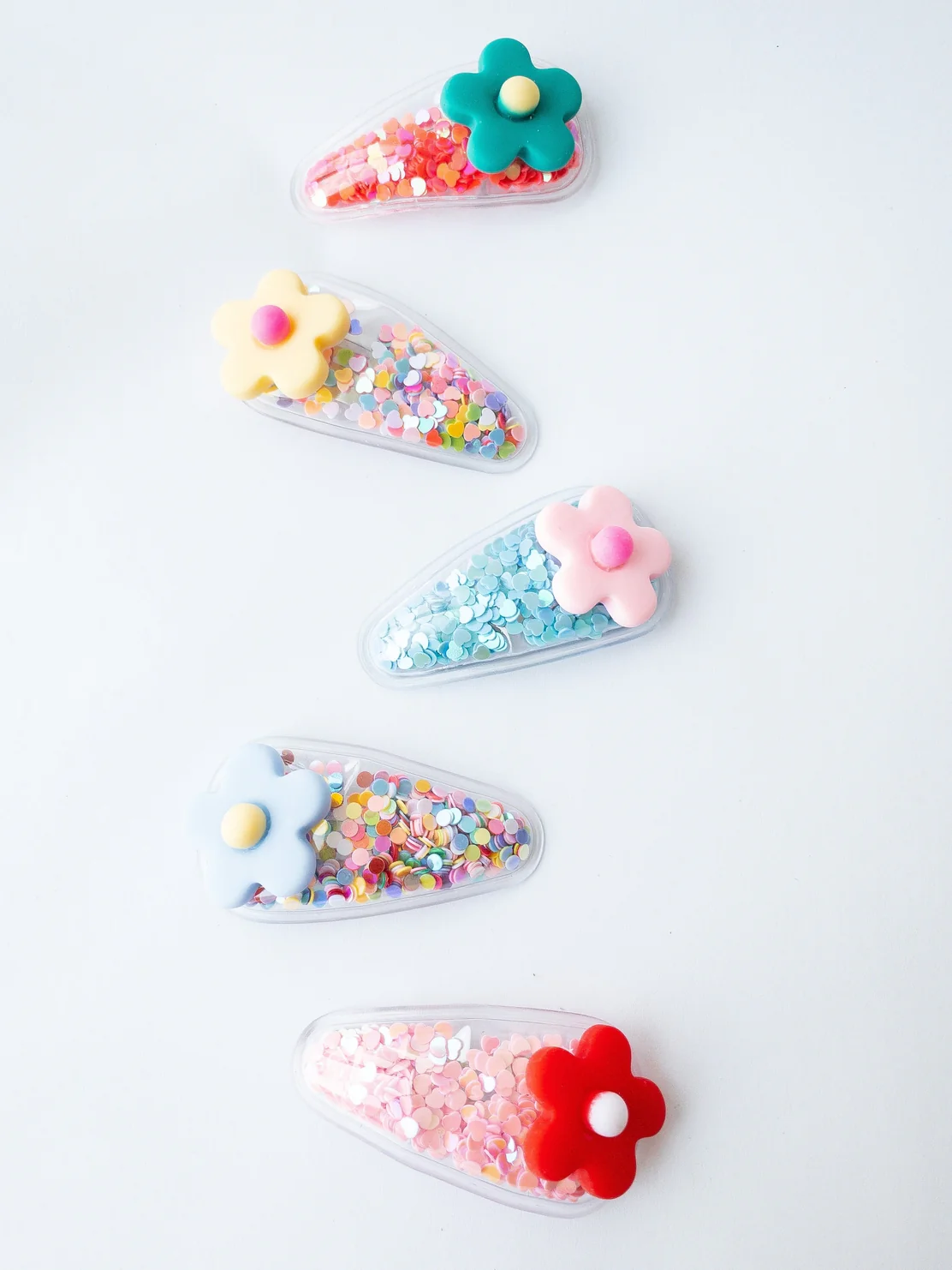 Flower Confetti Shaker Hair Clips by Eggy Cakes - Image 6