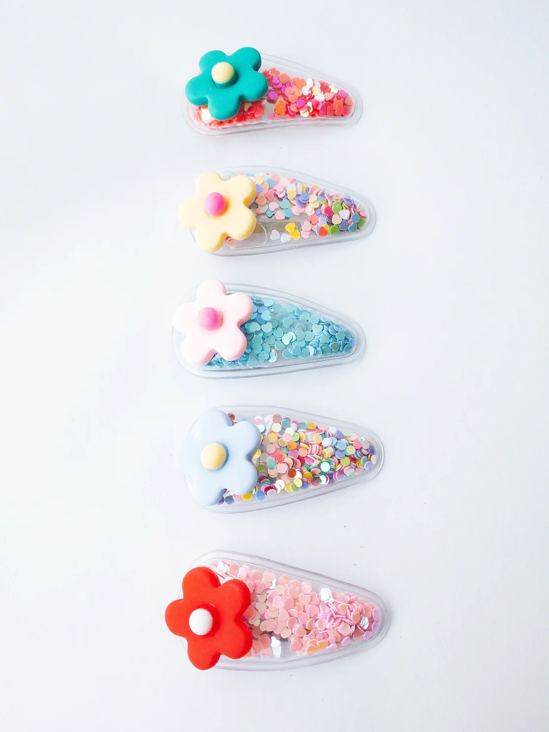 Flower Confetti Shaker Hair Clips by Eggy Cakes - Image 7
