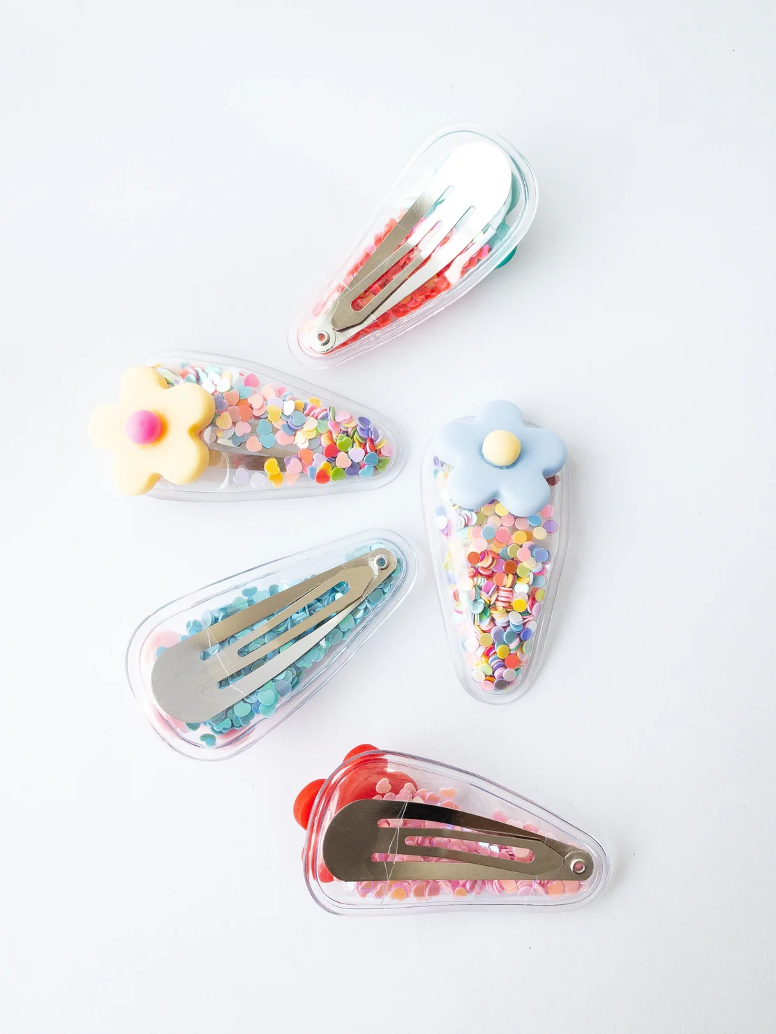 Flower Confetti Shaker Hair Clips by Eggy Cakes - Image 8