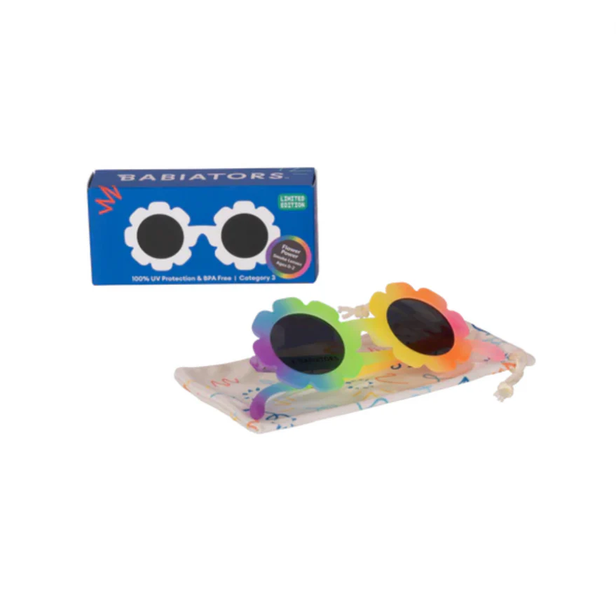 Flower Power Rainbow Sunglasses with Smoke Lens by Babiators - Image 4