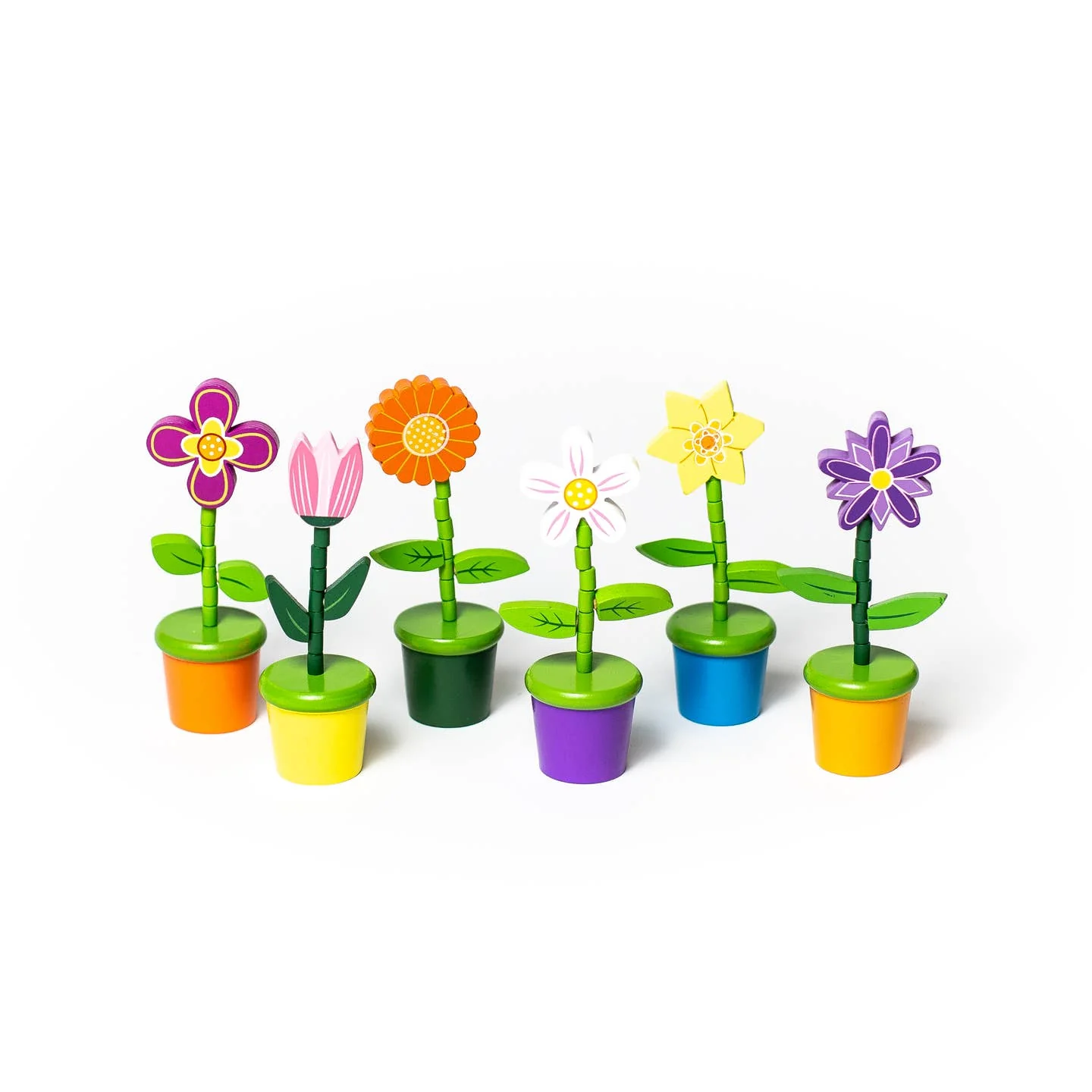 Flower Push Puppets (1 Unit Assorted) by Jack Rabbit Creations