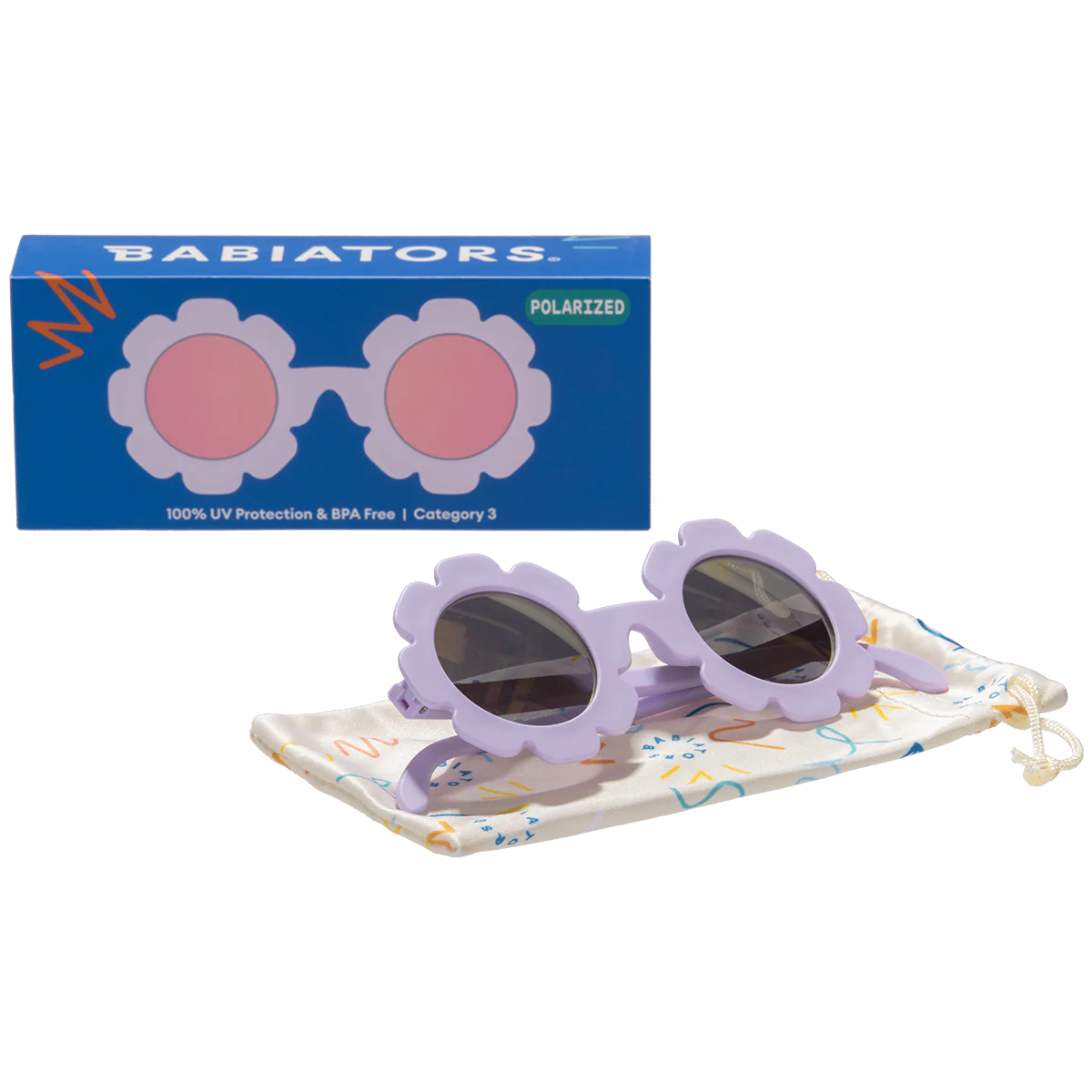 Flowers Polarized Sunglasses - Irresistible Iris/Lavender Mirrored Lenses by Babiators - Image 6
