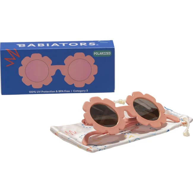 Flowers Polarized Sunglasses - Peachy Keen/Rose Gold Lenses by Babiators - Image 3