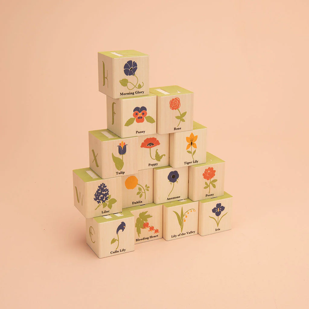 Flower Wooden Blocks by Uncle Goose - Image 2