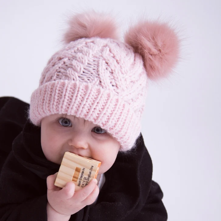 Fluffer Beanie Hat - Blush Pink by Huggalugs - Image 4
