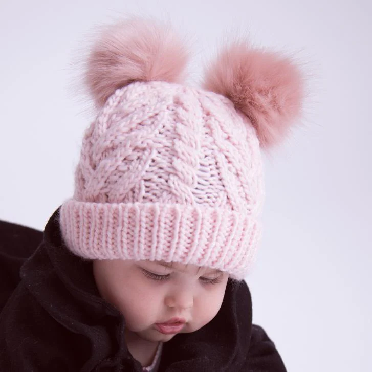 Fluffer Beanie Hat - Blush Pink by Huggalugs - Image 5