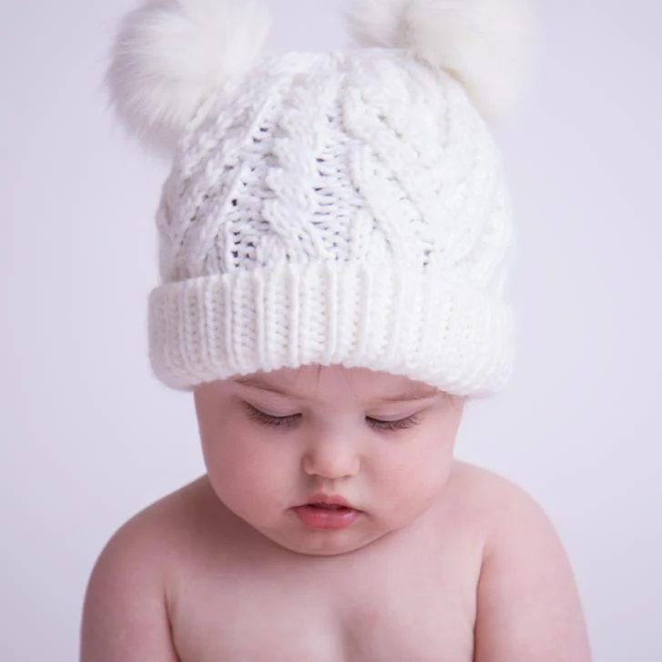 Fluffer Beanie Hat - Winter White by Huggalugs - Image 3