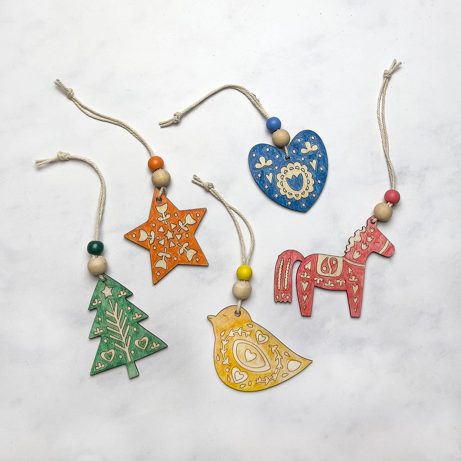 Folk Art Christmas Decoration Kit by Cotton Twist - Image 3