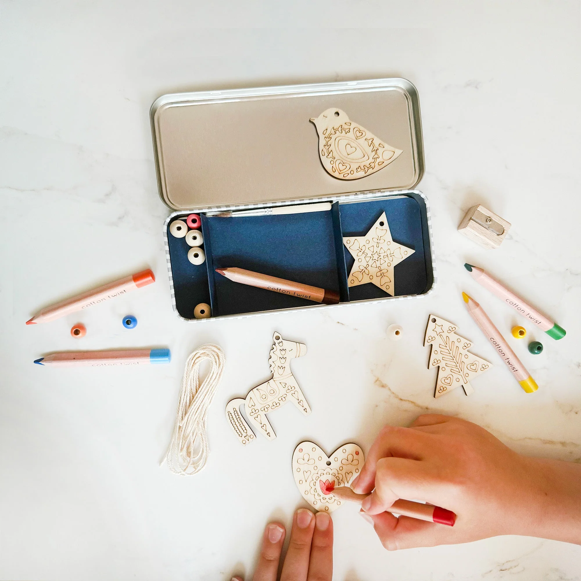 Folk Art Christmas Decoration Kit by Cotton Twist - Image 8