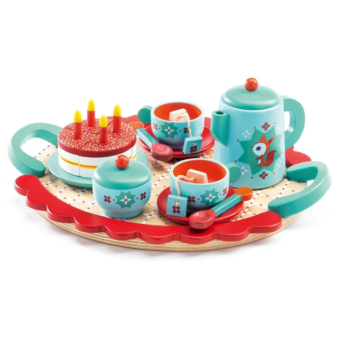 Fox's Party Wooden Tea Set by Djeco