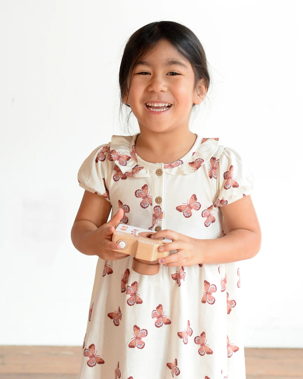Frill Collar Puff Sleeve Dress - Butterflies by City Mouse - Image 6
