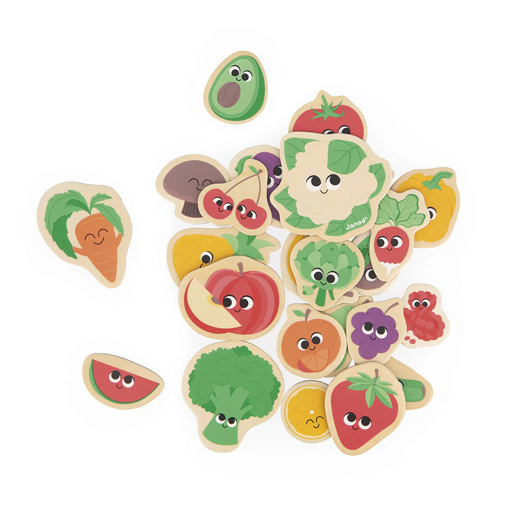 Fruit & Vegetable Magnets 24 Pieces by Janod - Image 3