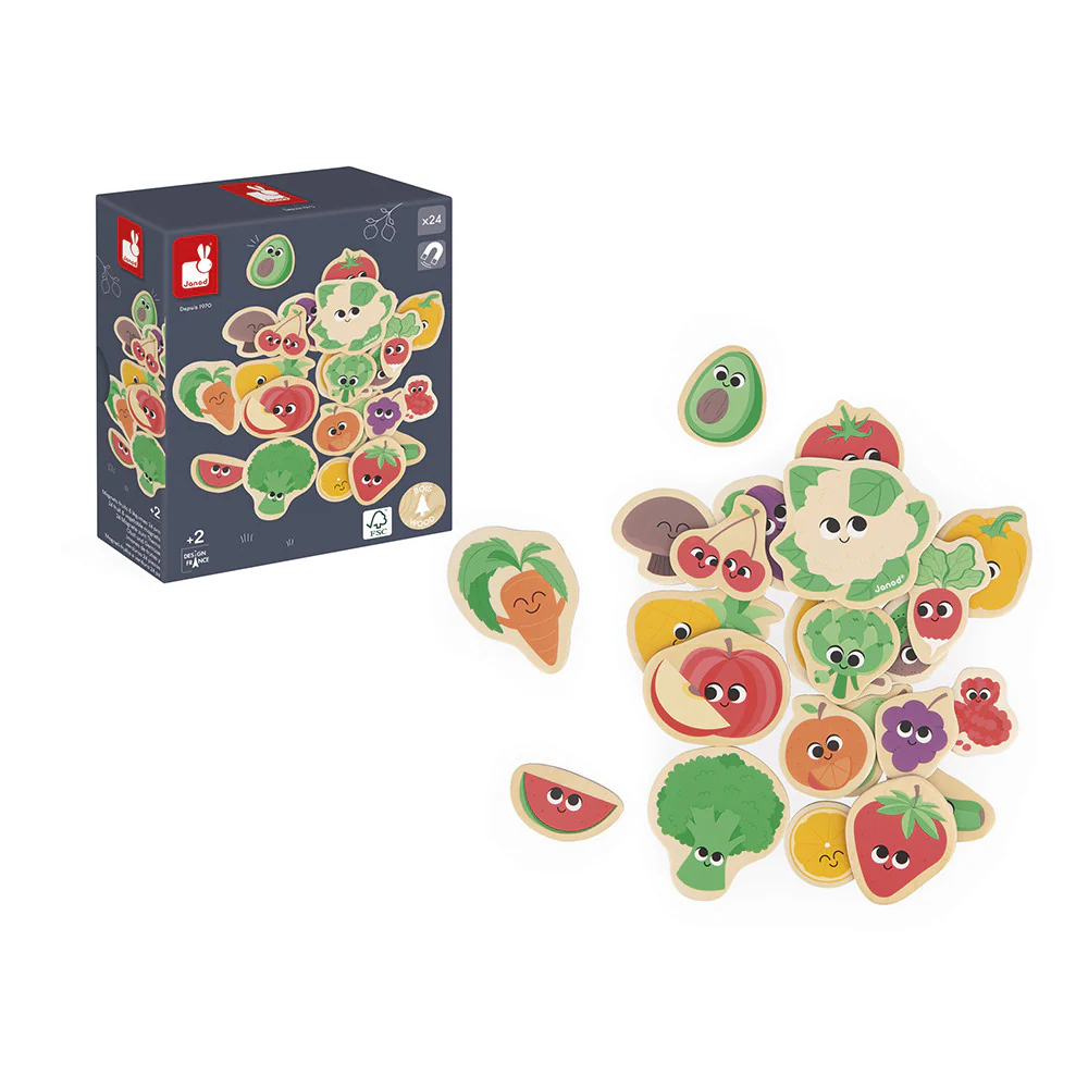 Fruit & Vegetable Magnets 24 Pieces by Janod - Image 4