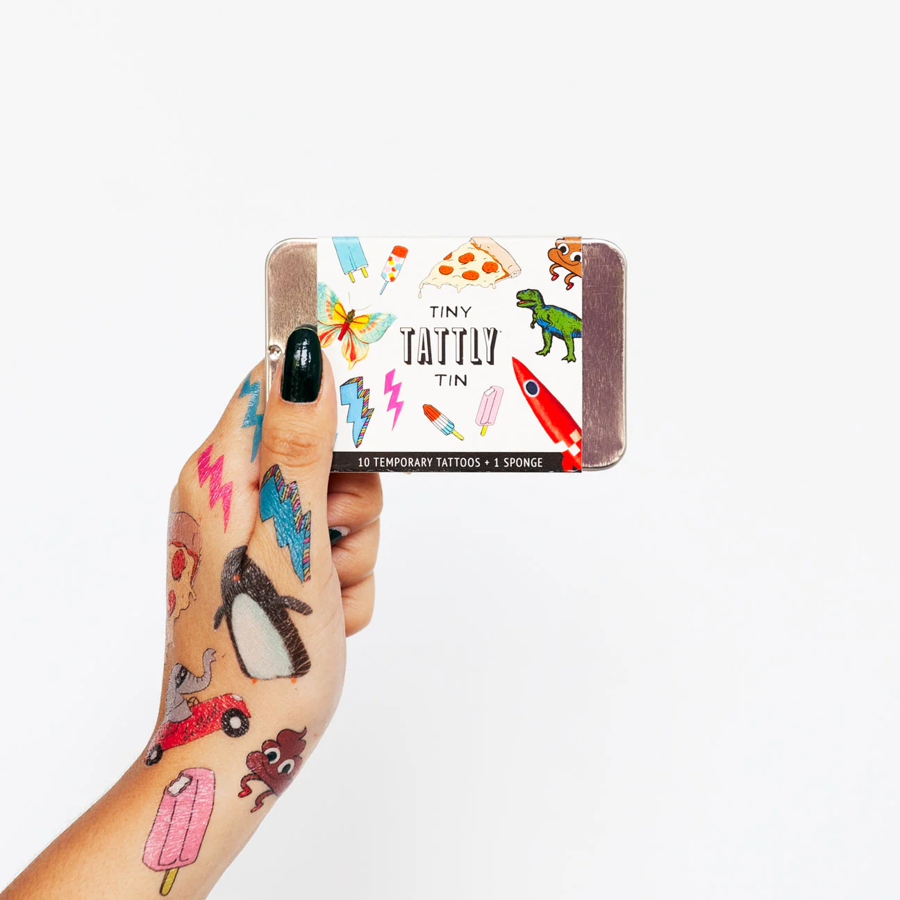 Funner Tattoo Tiny Tin - 10 Temporary Tattoos by Tattly - Image 2