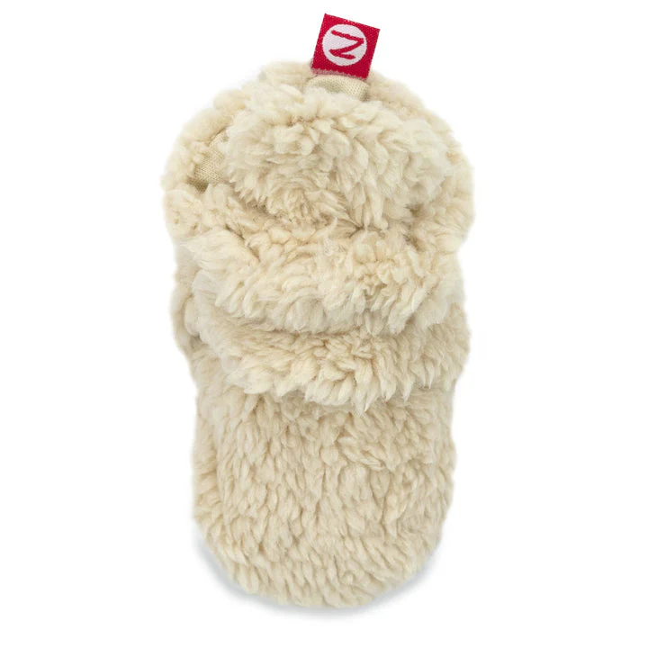 Furry Gripper Baby Bootie - Oat by Zutano - Image 4