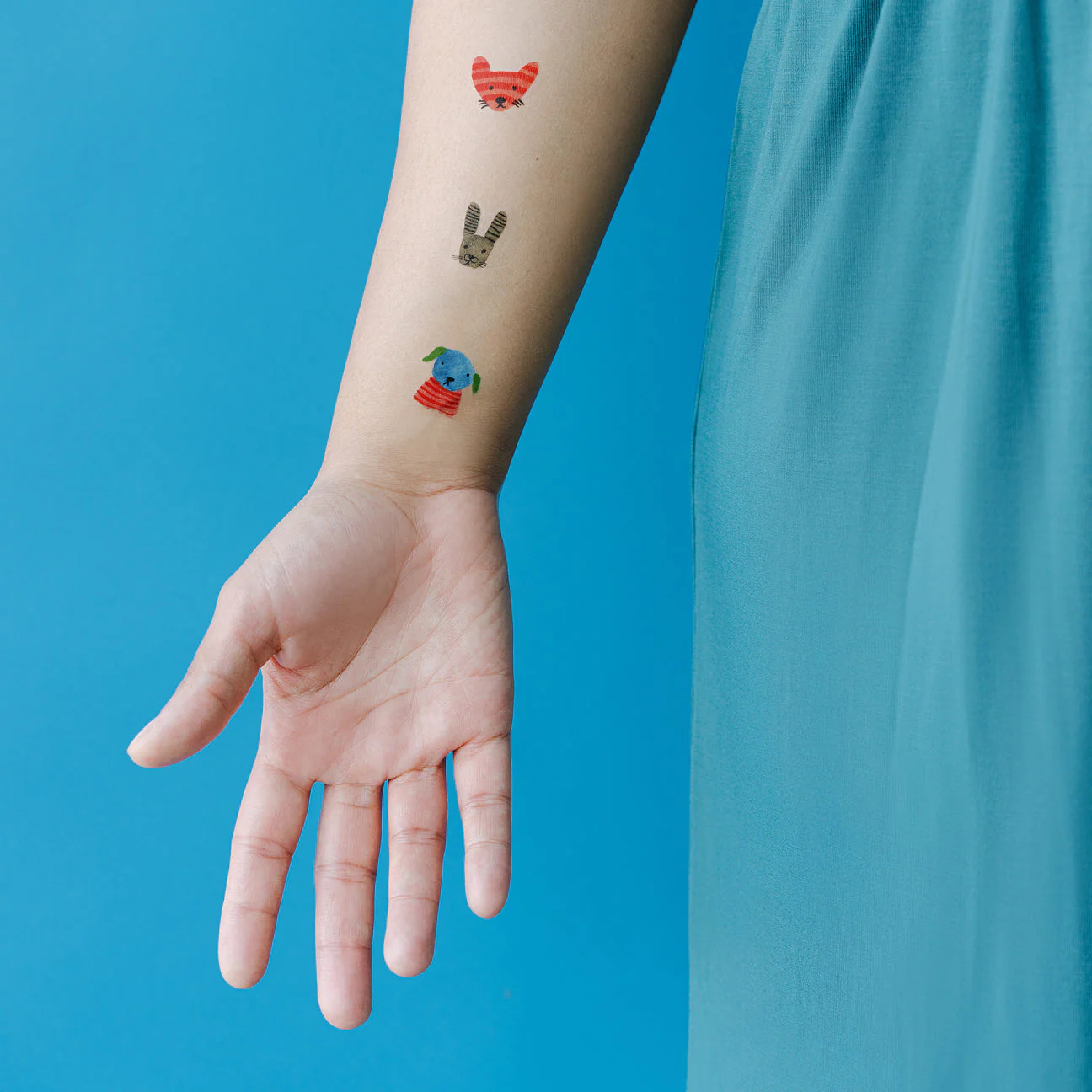 Fuzzy Faces Sheet Tattoos - Set of 2 by Tattly - Image 2