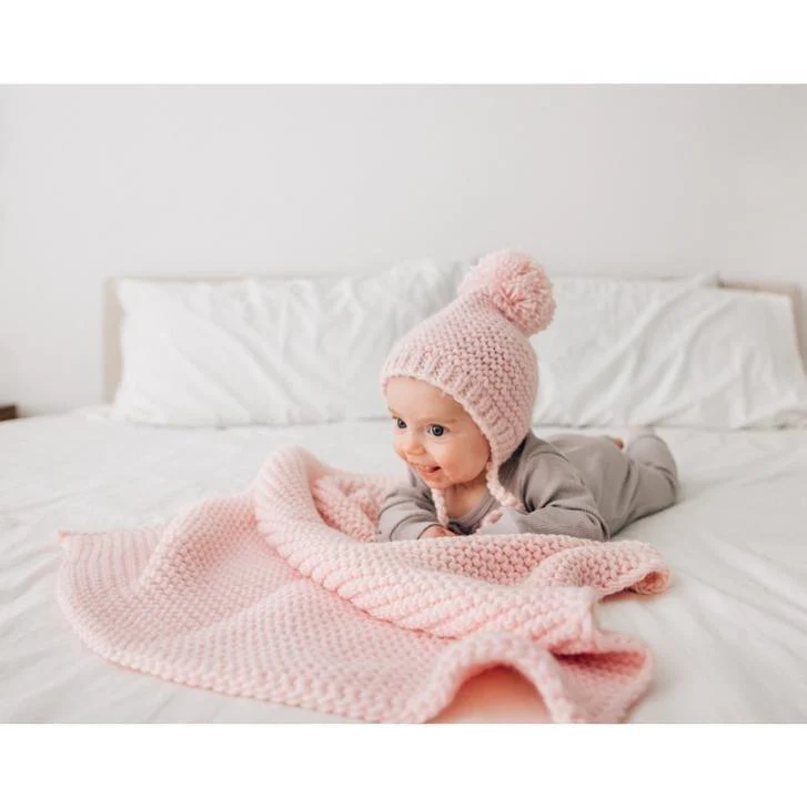 Garter Stitch Knit Blanket by Huggalugs - Image 3