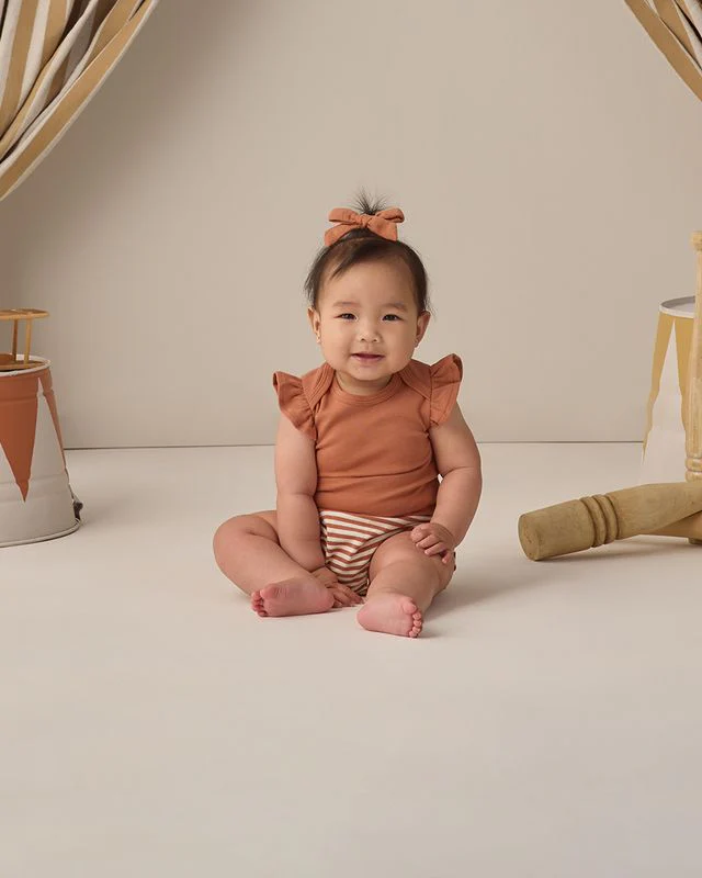 Gathered Bloomer - Poppy Stripe by Quincy Mae - Image 2