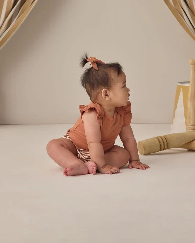 Gathered Bloomer - Poppy Stripe by Quincy Mae - Image 3