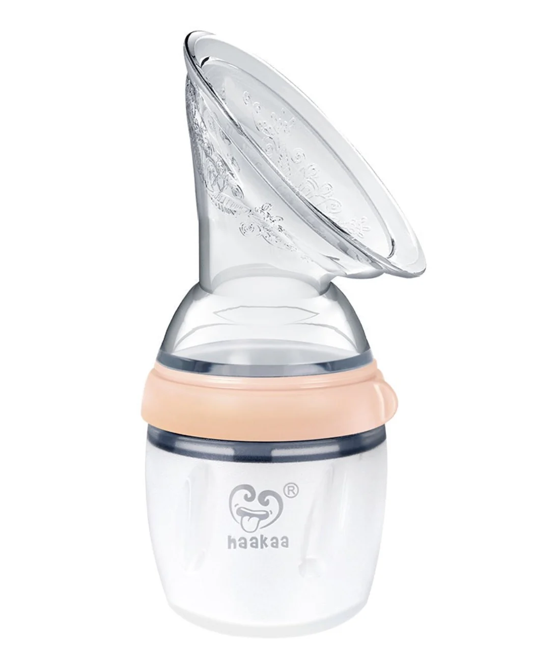 Generation 3 Silicone Breast Pump - Peach  9oz by Haakaa - Image 4