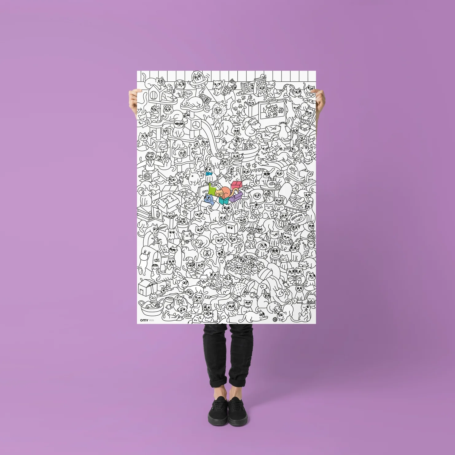 Giant Coloring Poster - Kitty by OMY - Image 2