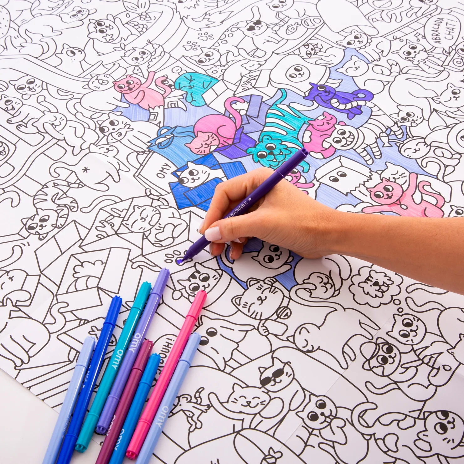 Giant Coloring Poster - Kitty by OMY - Image 3