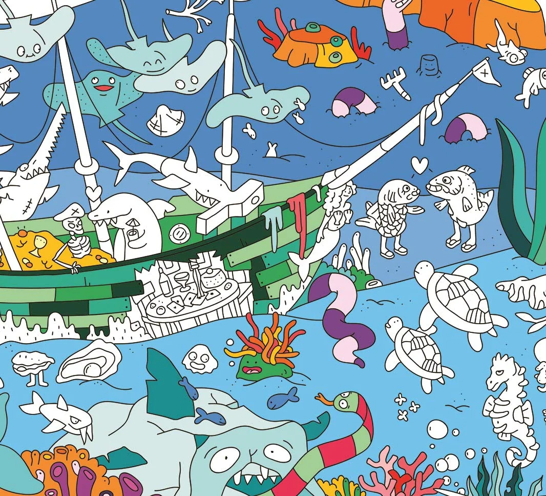 Giant Coloring Poster - Ocean by OMY - Image 3